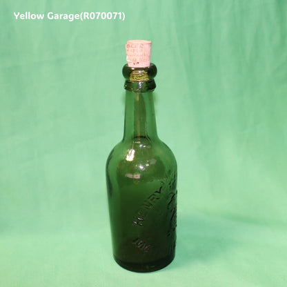 【英国ヴィクトリア期】HENRY S&CO ビールボトル 深緑色ガラス製／獅子エンブレム／マンチェスター製（c.1890）