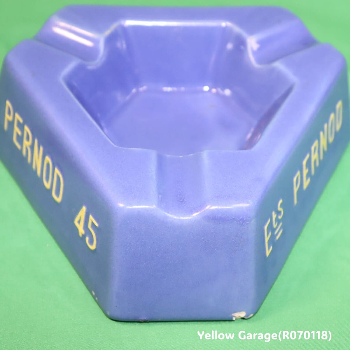 ヴィンテージ PERNOD 45 アッシュトレイ（フランス製 ブルー陶器）
