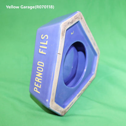 ヴィンテージ PERNOD 45 アッシュトレイ（フランス製 ブルー陶器）