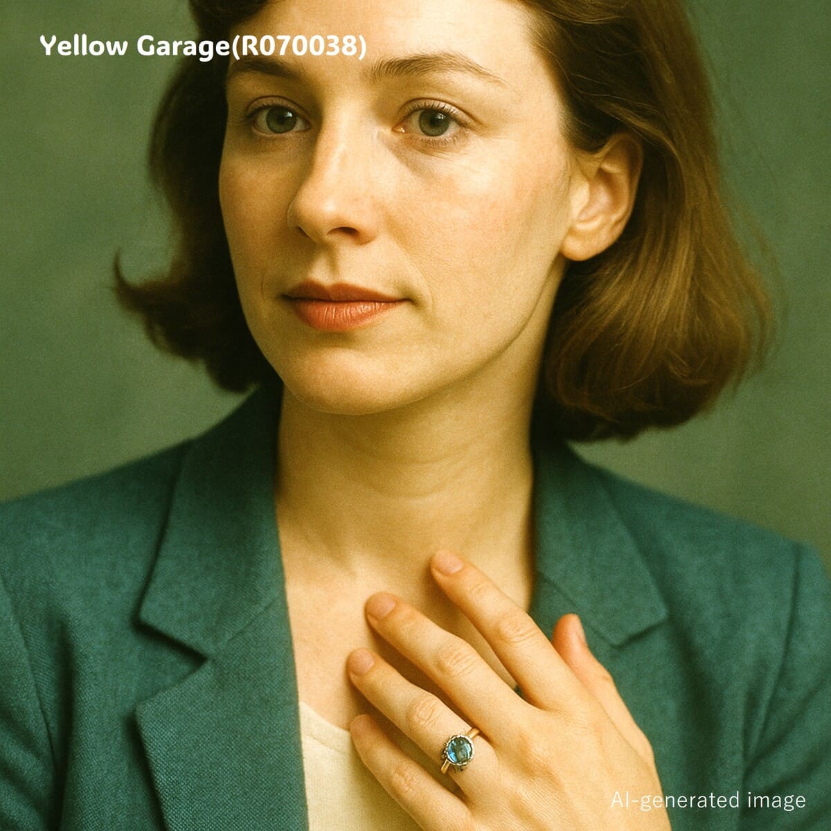 クラシカルな8本爪のセッティングに収められたオーバルカットのブルートパーズは、淡く澄んだブルーが印象的