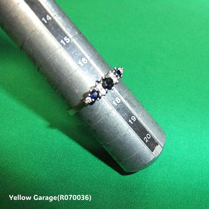 ヴィンテージ イギリス製 サファイア＆ダイヤモンド リング（専用ケース付き）