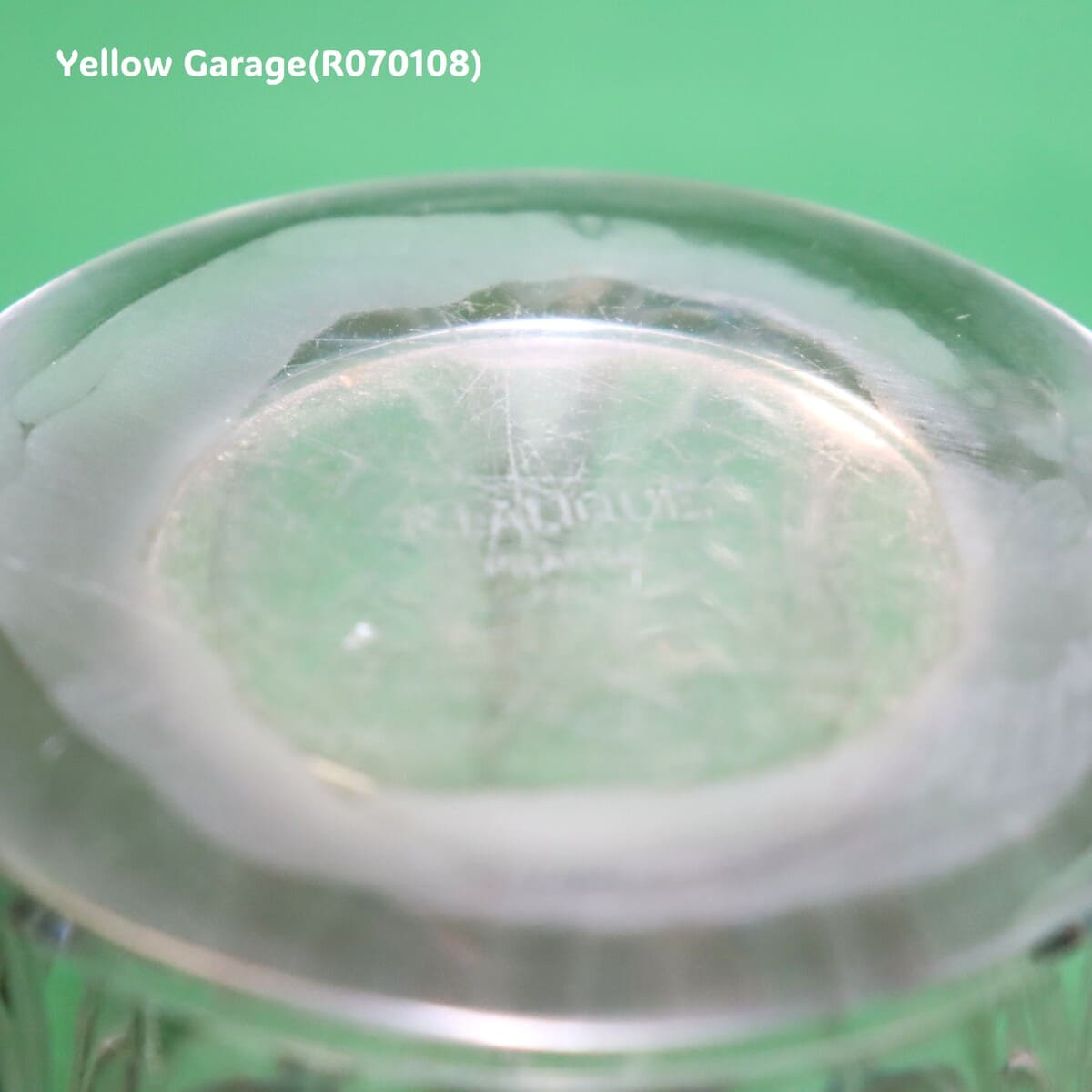 【R. Lalique】ヴィンテージ フロステッドガラスベース《麦穂文様》フランス製