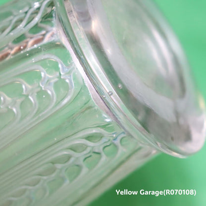 【R. Lalique】ヴィンテージ フロステッドガラスベース《麦穂文様》フランス製