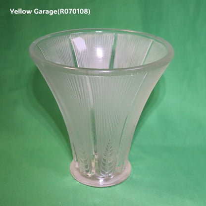 【R. Lalique】ヴィンテージ フロステッドガラスベース《麦穂文様》フランス製