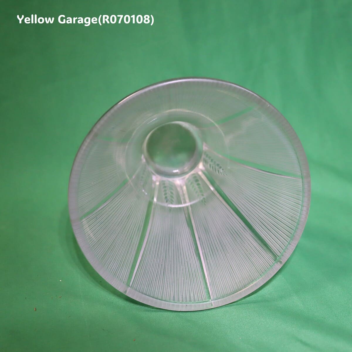 【R. Lalique】ヴィンテージ フロステッドガラスベース《麦穂文様》フランス製