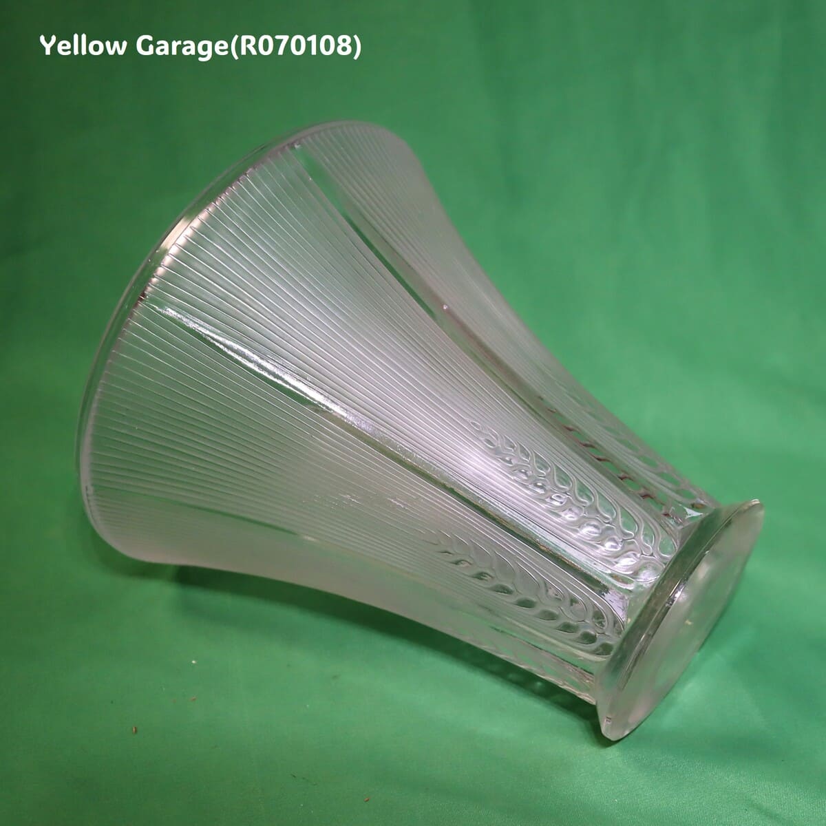 【R. Lalique】ヴィンテージ フロステッドガラスベース《麦穂文様》フランス製