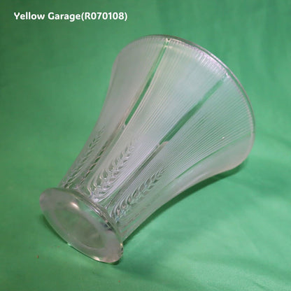 【R. Lalique】ヴィンテージ フロステッドガラスベース《麦穂文様》フランス製