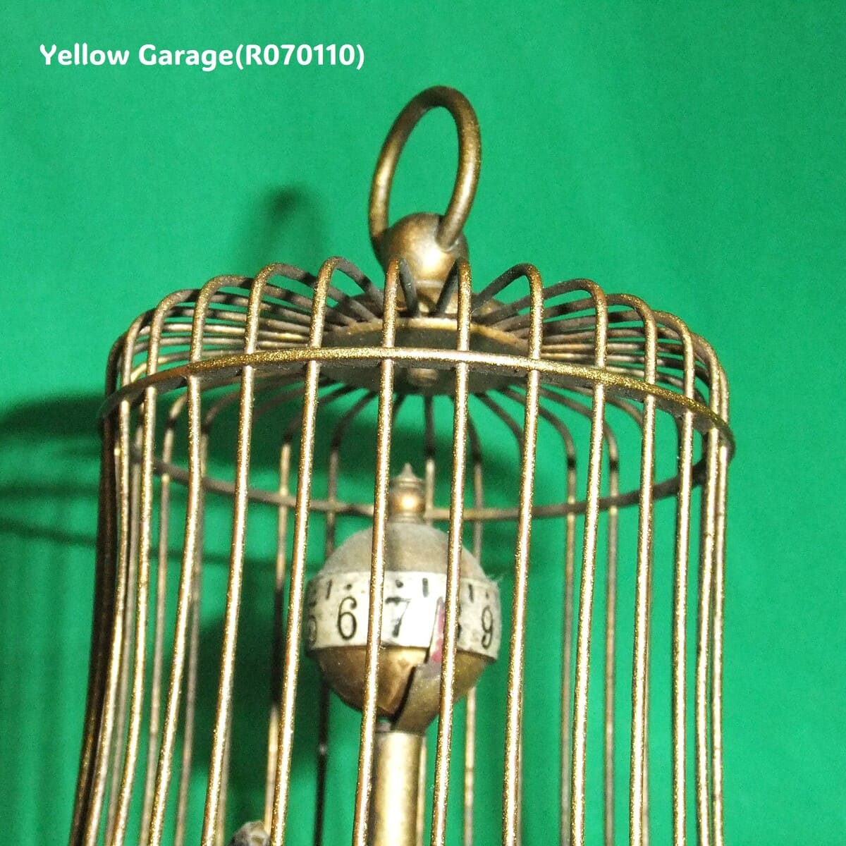 ヴィンテージ 鳥かご型ロータリークロック（マーブルベース）