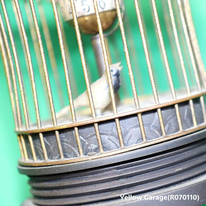 ヴィンテージ 鳥かご型ロータリークロック（マーブルベース）