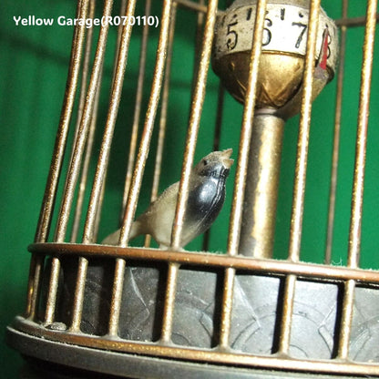 ヴィンテージ 鳥かご型ロータリークロック（マーブルベース）