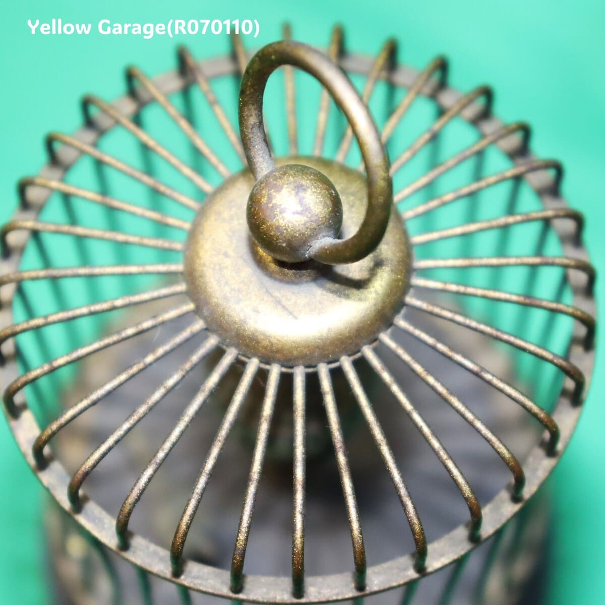 ヴィンテージ 鳥かご型ロータリークロック（マーブルベース）