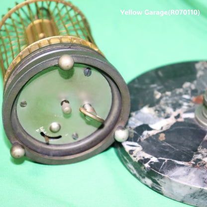 ヴィンテージ 鳥かご型ロータリークロック（マーブルベース）