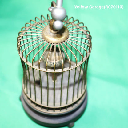 ヴィンテージ 鳥かご型ロータリークロック（マーブルベース）