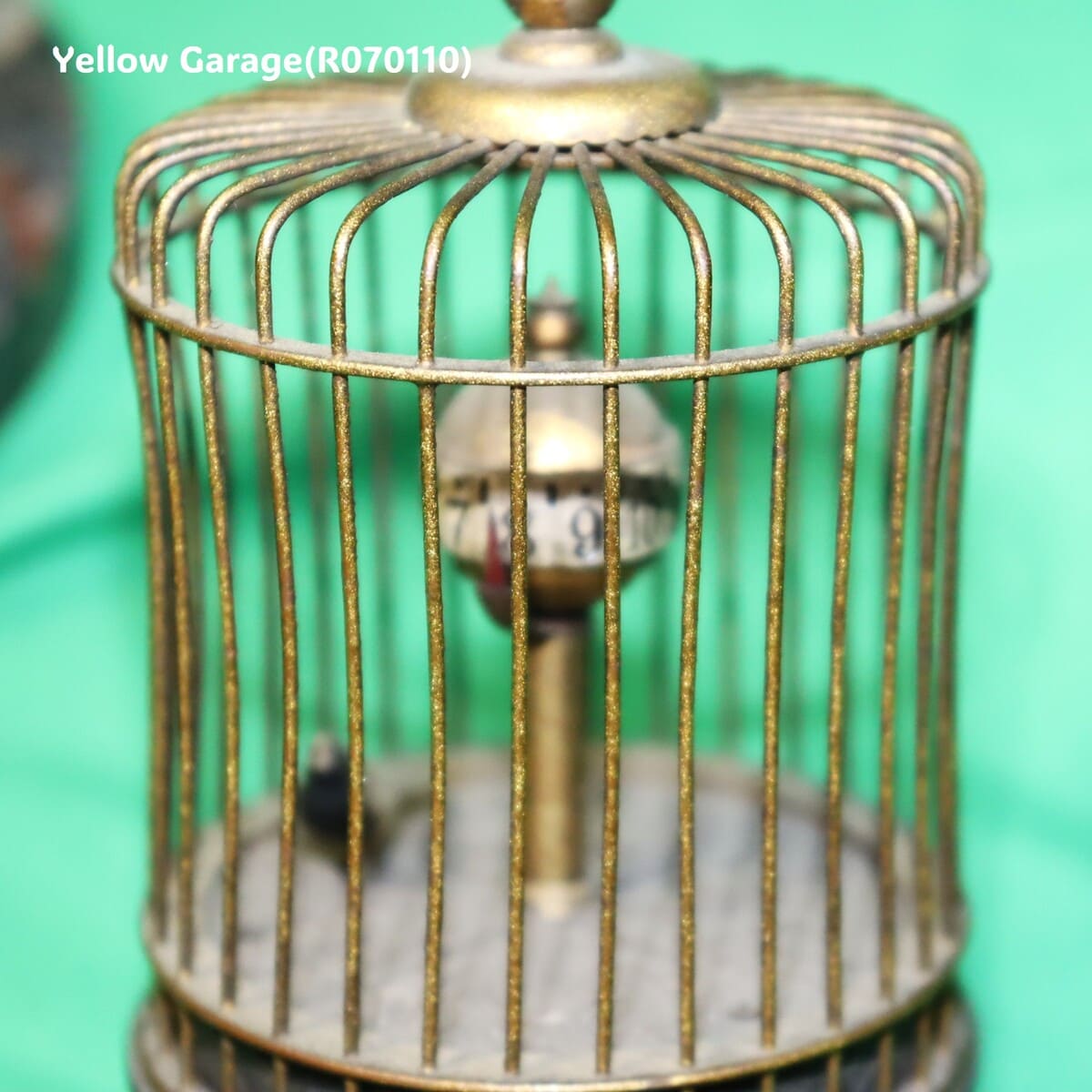 ヴィンテージ 鳥かご型ロータリークロック（マーブルベース）