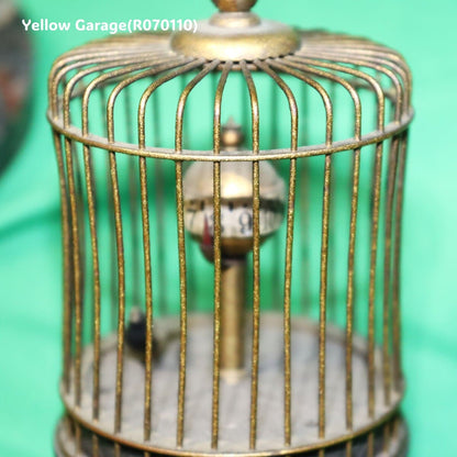 ヴィンテージ 鳥かご型ロータリークロック（マーブルベース）