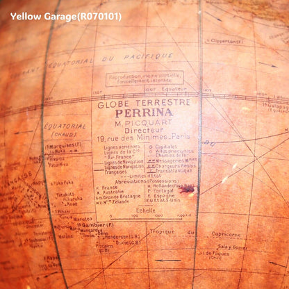 ヴィンテージ照明付き地球儀「GLOBE TERRESTRE PERRINA」 フランス製