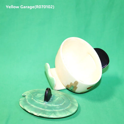 【Myott社製】アールデコ・ハンドペイント コンディメントポット（スプーン差込口付き）