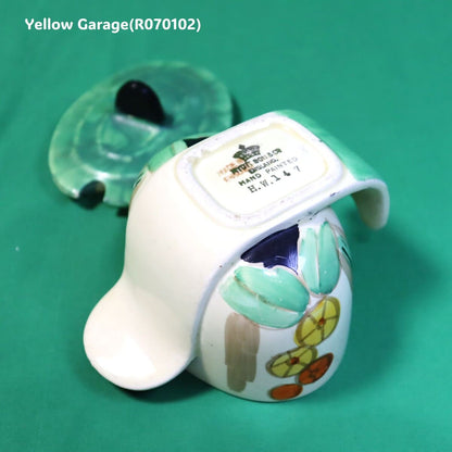 【Myott社製】アールデコ・ハンドペイント コンディメントポット（スプーン差込口付き）