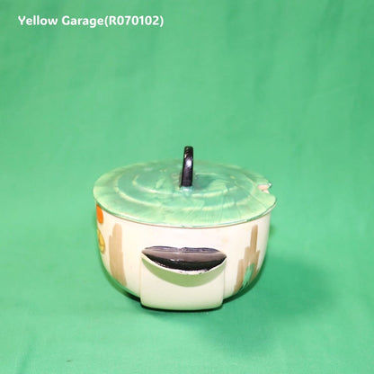 【Myott社製】アールデコ・ハンドペイント コンディメントポット（スプーン差込口付き）