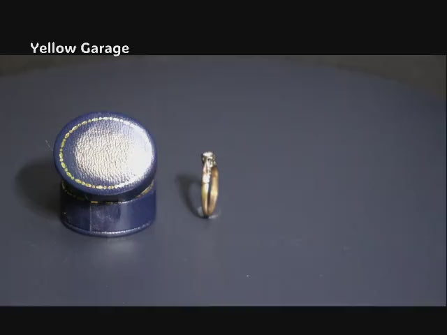 イギリス・バーミンガムにて製造された9カラットゴールドのヴィンテージダイヤモンドリング