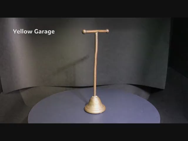 アンティーク真鍮製アクセサリスタンド（縞模様装飾）