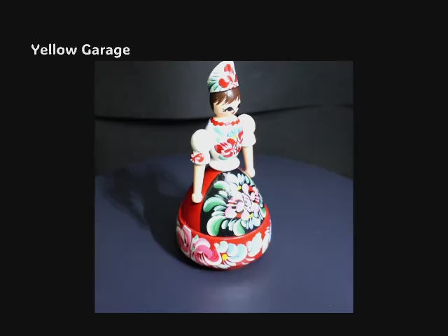 手のひらサイズの可憐なハンガリー娘が、小物入れに変身
鮮やかな彩色が魅力の一点物！動画