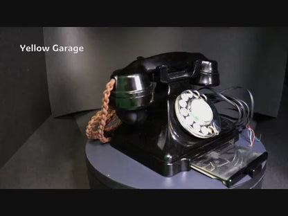 【英国製】GPO製 ベークライト ダイヤル式黒電話 1955年モデル　動画