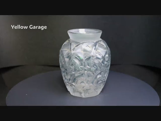 R.Lalique ブルー・パティネ サティネ／クリスタル 小型一輪挿し（高さ約13cm）動画