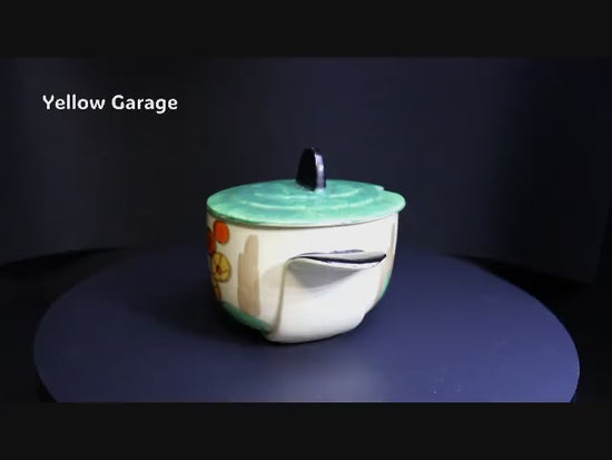 1930年代〜40年代のイギリスで製造された「Myott Son &amp; Co.」の手描き陶器コンディメントポット