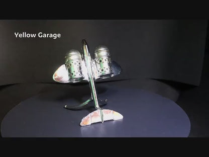 アンティーク 飛行機型 ソルト＆ペッパースタンド （Crusader製 / Made in England）＿動画