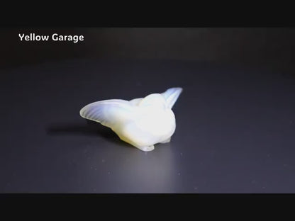 Sabino France製 オパルセントガラス小鳥像 “Oiseau aux Ailes Déployées”　動画