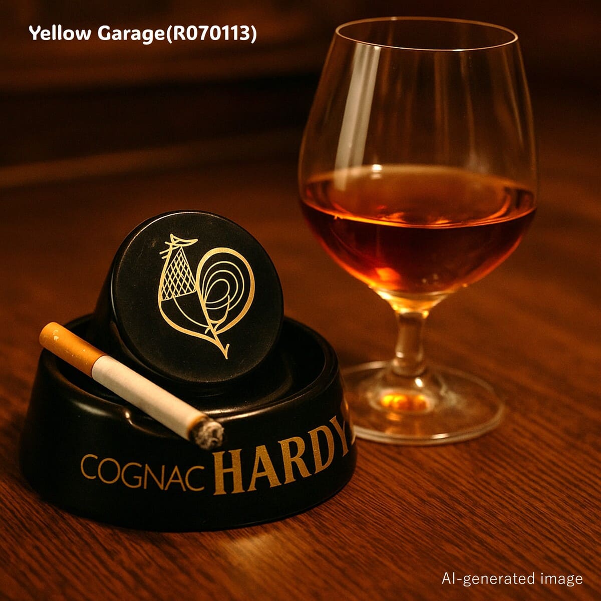 フランスの高級ブランデーブランド「COGNAC HARDY（コニャック・ハーディ）」のプロモーション用として製造されたヴィンテージの灰皿