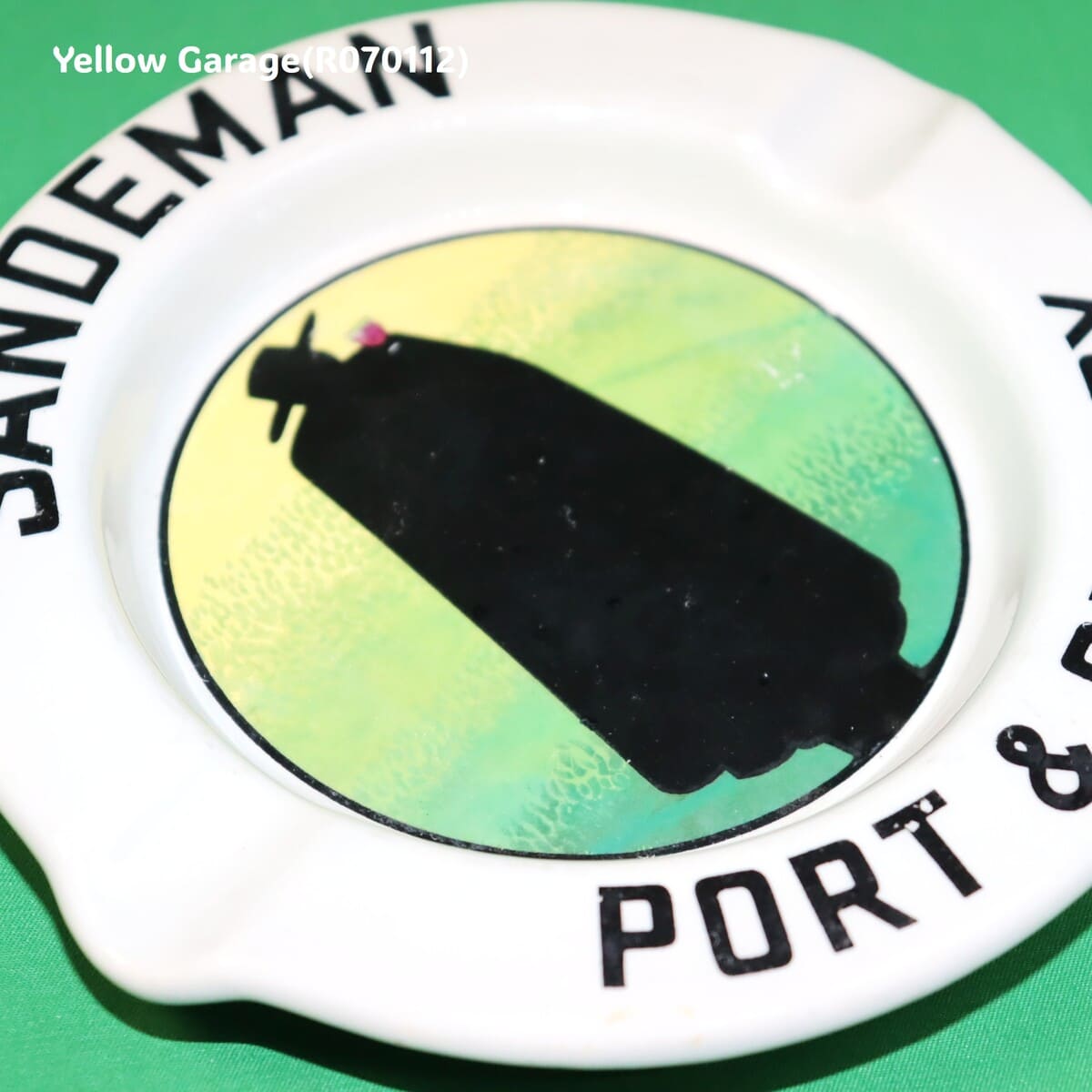 サンデマン ポート＆シェリー 陶器製アンティーク灰皿（Limoges製・フランス）