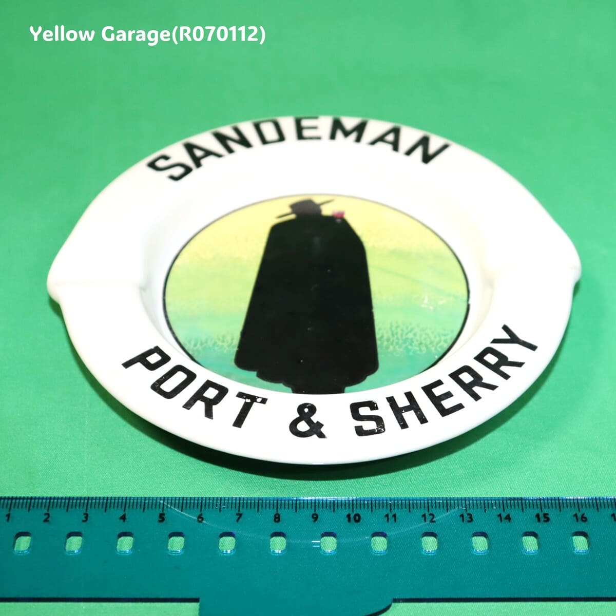 サンデマン ポート＆シェリー 陶器製アンティーク灰皿（Limoges製・フランス）