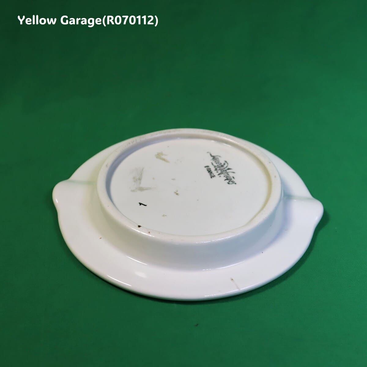 サンデマン ポート＆シェリー 陶器製アンティーク灰皿（Limoges製・フランス）