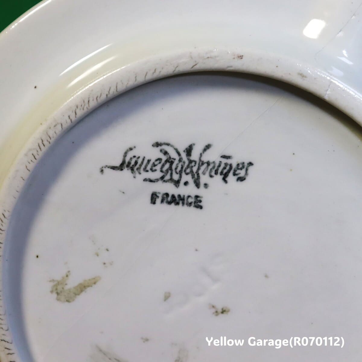 サンデマン ポート＆シェリー 陶器製アンティーク灰皿（Limoges製・フランス）