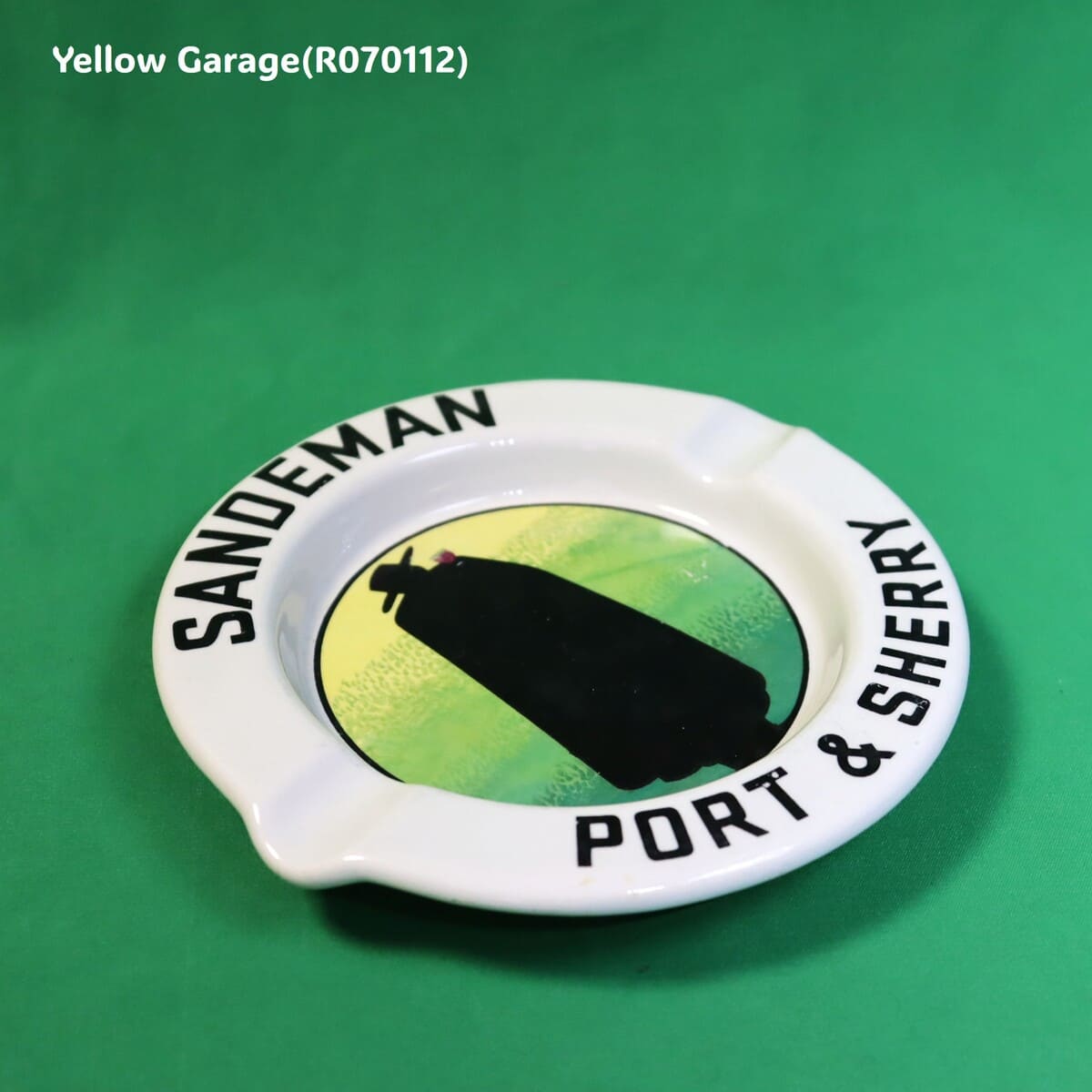 サンデマン ポート＆シェリー 陶器製アンティーク灰皿（Limoges製・フランス）