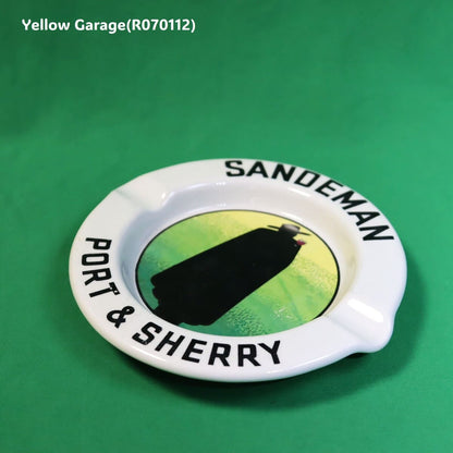 サンデマン ポート＆シェリー 陶器製アンティーク灰皿（Limoges製・フランス）