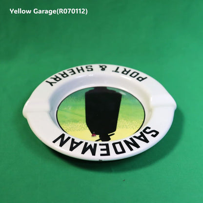 サンデマン ポート＆シェリー 陶器製アンティーク灰皿（Limoges製・フランス）