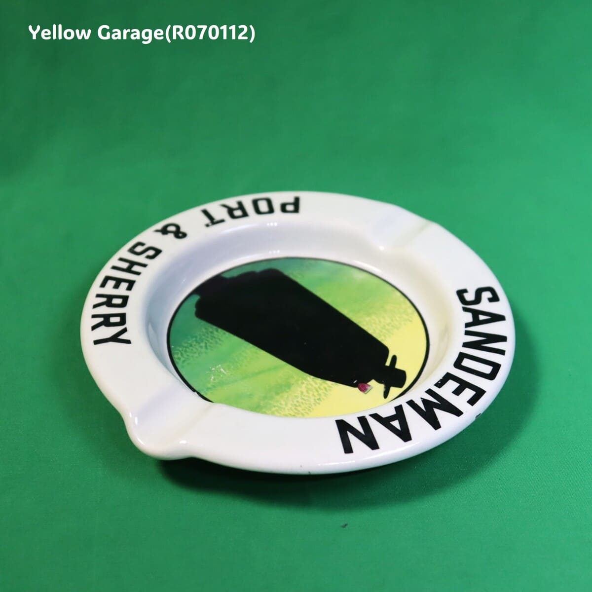 サンデマン ポート＆シェリー 陶器製アンティーク灰皿（Limoges製・フランス）