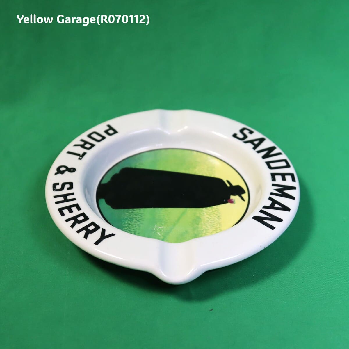 サンデマン ポート＆シェリー 陶器製アンティーク灰皿（Limoges製・フランス）