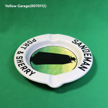 サンデマン ポート＆シェリー 陶器製アンティーク灰皿（Limoges製・フランス）