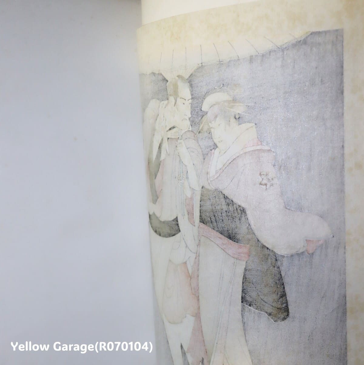 東洲斎写楽《傘をさす二人の役者絵》雲母摺り・極印・蔦屋版｜真作の可能性もある手摺浮世絵