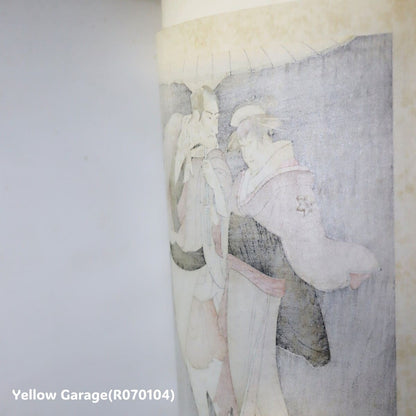 東洲斎写楽《傘をさす二人の役者絵》雲母摺り・極印・蔦屋版｜真作の可能性もある手摺浮世絵