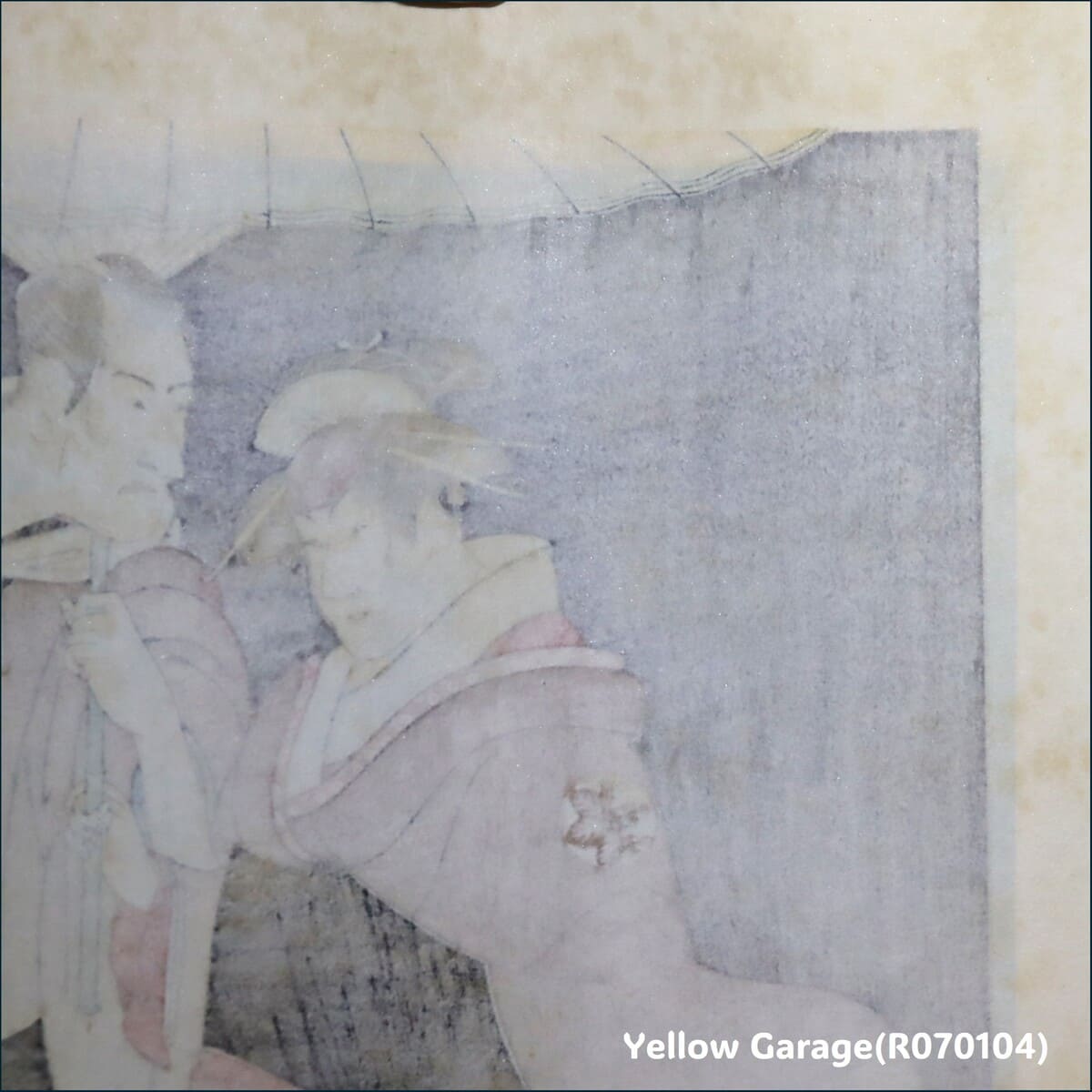 東洲斎写楽《傘をさす二人の役者絵》雲母摺り・極印・蔦屋版｜真作の可能性もある手摺浮世絵