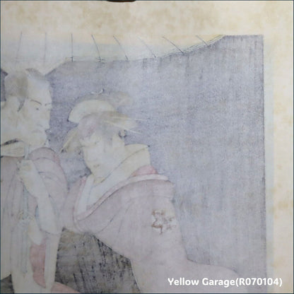 東洲斎写楽《傘をさす二人の役者絵》雲母摺り・極印・蔦屋版｜真作の可能性もある手摺浮世絵