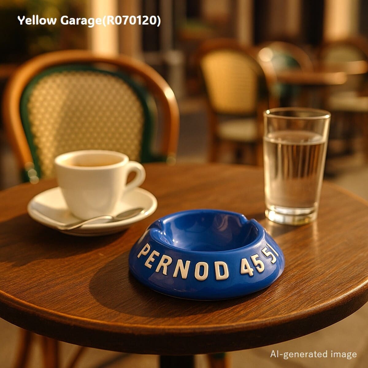 フランスのアニス系リキュールである「PERNOD 45」と「PASTIS 51」の2つのブランド名がデザインされた非常に珍しいダブルロゴ仕様のヴィンテージ灰皿＿AU