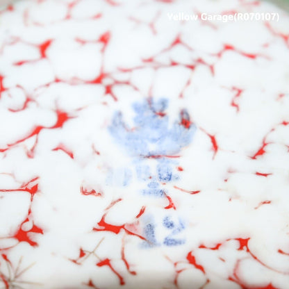 フランス製 ヴィンテージ ホウロウキャニスター5点セット（赤白マーブル）