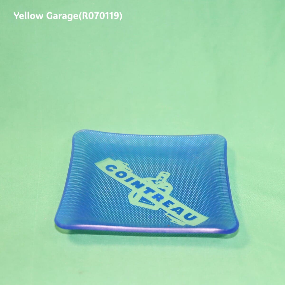 COINTREAU ヴィンテージガラストレイ｜ブルードット柄｜フランス製