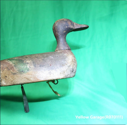 アンティーク 木製 カモ デコイ（村田コレクション／抜けるくちばし付き）